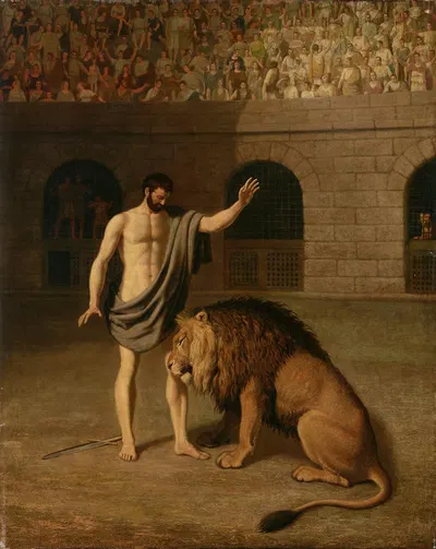 Androcles and the lion by Жак-Лоран Агаз — digital art print download