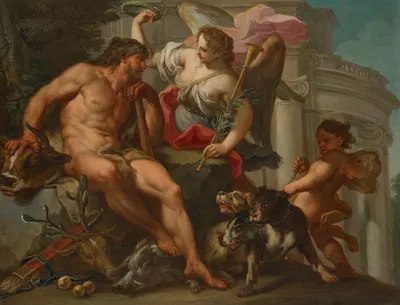 Hercules Crowned by Fame by Себастьяно Конка — digital art print download