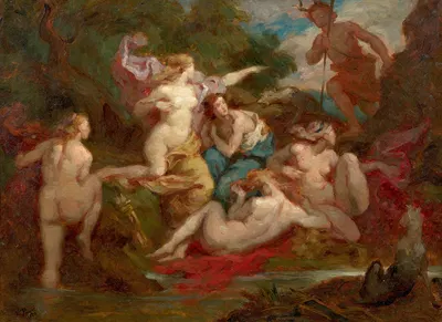 Actéon surprenant Diane au bain by Виктор Пруве, 1879 — digital art print download