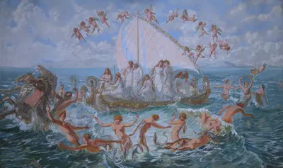 The Triumph of the Muses by Charles Doudelet, 1913 — digital art print download