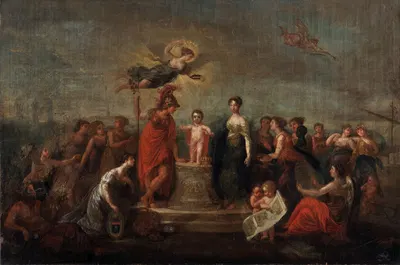Allegory of the Birth of the King of Rome by Эрнест Жозеф Байи, 1811 — digital art print download