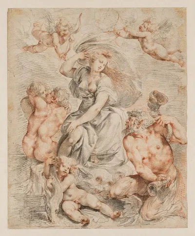 Triumph of Galatea by Giuseppe Cesari, c. 1630 — digital art print download