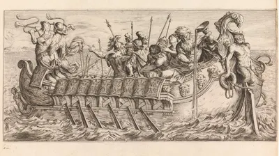 Aeneas and his soldiers catching sight of Italy for the first time (Italiam, Italiam, primus conclamat Achates) by Джузеппе…