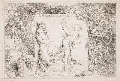 The Satyrs’ Dance by Жан-Оноре Фрагонар, 1763 — digital art print download