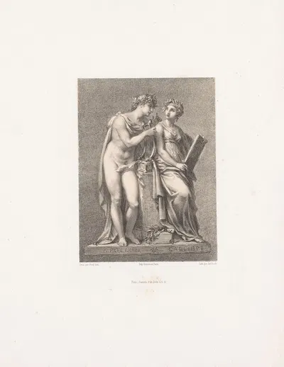 Apollo and Calliope by Жюльен Леопольд Бойи, 1851 — digital art print download