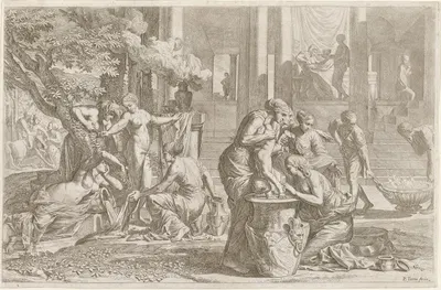 Achilles Plunged into Water from the Styx by Пьетро Теста, c. 1648 — digital art print download