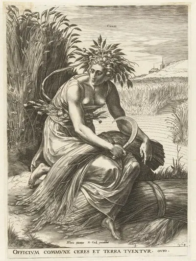 Ceres by Cornelis Cort, 1564 — digital art print download