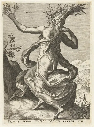 Daphne by Cornelis Cort, 1564 — digital art print download