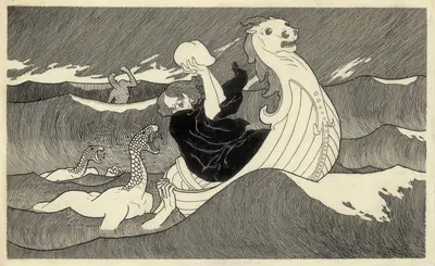 Żeglarz i potwory morskie by Эдвард Окун, 1901-1902 — digital art print download