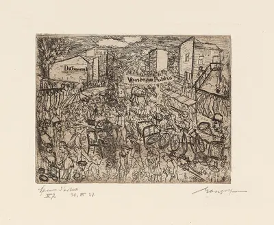 Marché aux puces by Поль Ганголф, 1927 — digital art print download