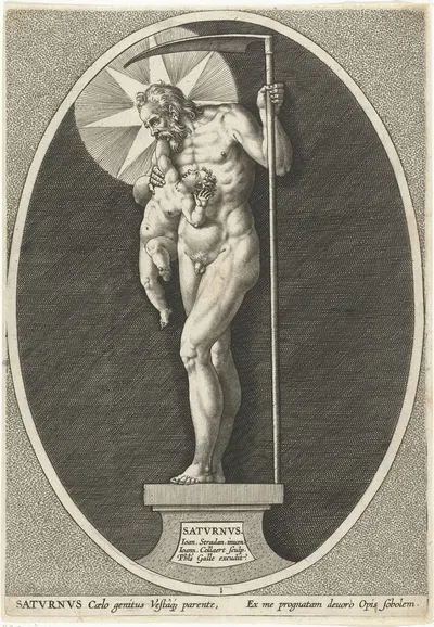 Saturn by Jan Collaert II, 1585-1628 — digital art print download