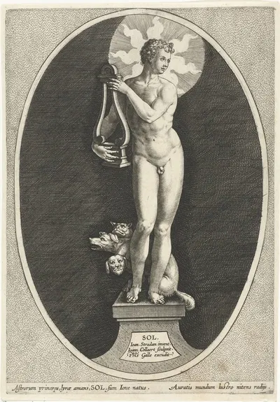 Sun (Sol) by Jan Collaert II, 1585-1628 — digital art print download