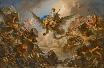The Destruction of the Palace of Armida by Шарль-Антуан Койпель, 1737 — digital art print download