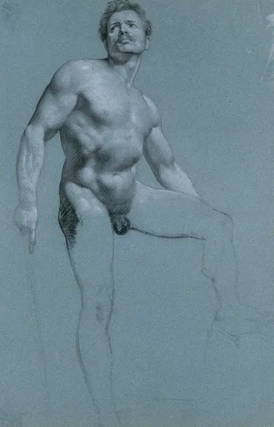 Standing Male Nude by Пьер-Поль Прудон — digital art print download