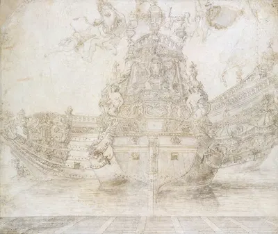 Design for the decoration of a Warship by Pierre Puget — digital art print download