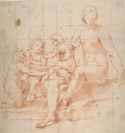 Study for a Virgin and Child with Two Angels by Poppi (Francesco Morandini) — digital art print download