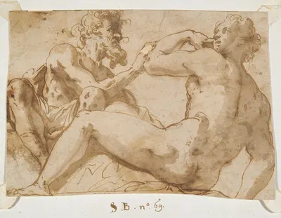 Studies for Recumbent Allegorical Figures by Prospero Fontana — digital art print download