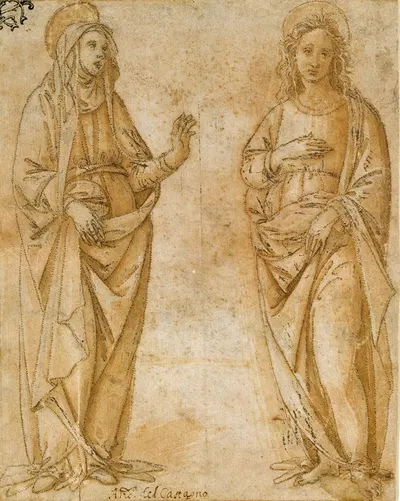 The Virgin and Saint John the Evangelist by Раффаэллино Дель Гарбо — digital art print download