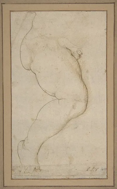 Study of the Right Leg of a Male Child by Raphael — digital art print download