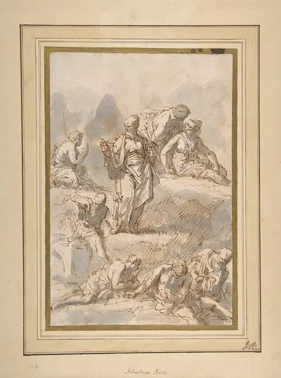 Figure Studies by Себастьяно Риччи, 1659–1734 — digital art print download