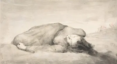 War Scene (A Female Casualty) by Théodule Ribot — digital art print download
