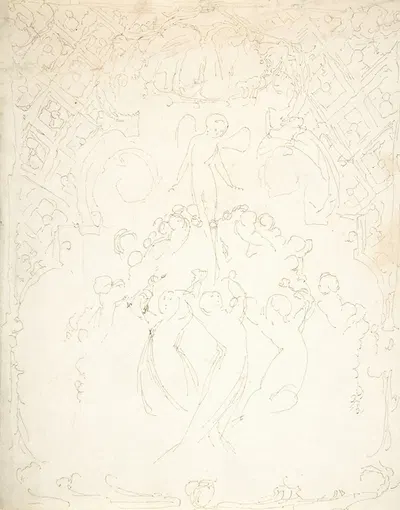 Design with Dancing Figures by William Pitts — digital art print download
