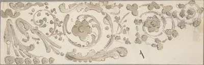 Sketch of Foliate Decoration by William Pitts — digital art print download