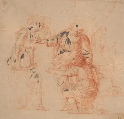 Abraham Dismissing Hagar by Andrea Sacchi, 1599–1661 — digital art print download