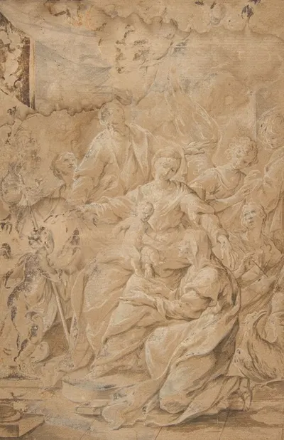 Holy Family by Andrea Sacchi, 1599–1661 — digital art print download