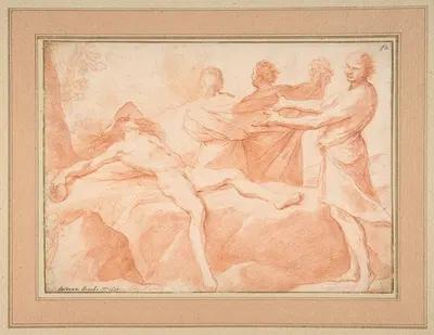The Drunkenness of Noah by Andrea Sacchi, 1599–1661 — digital art print download