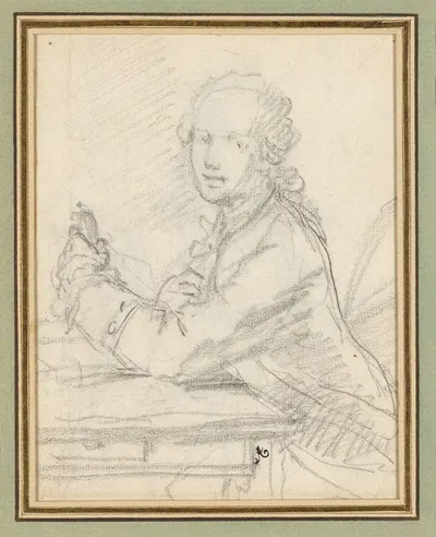Portraits of a Young Man by Augustin de Saint-Aubin — digital art print download