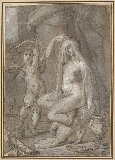 Venus and Amor by Bartholomaeus Spranger — digital art print download