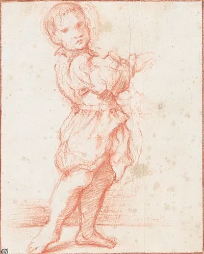Full-length Figure of a Standing Boy by Bartolomeo Schedoni — digital art print download