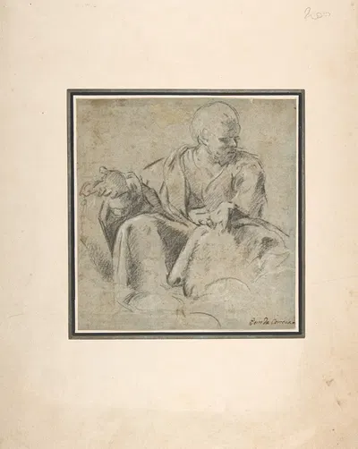 Study for a Figure of Saint Joseph by Bartolomeo Schedoni — digital art print download