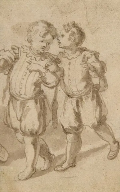 Two Young Page-Boys by Bernardino Rodriguez, 1600–1650 — digital art print download