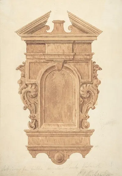 Design for Oak Carving, from the Fireplace, Jerusalem Chamber, Westminster by Charles James Richardson — digital art print…