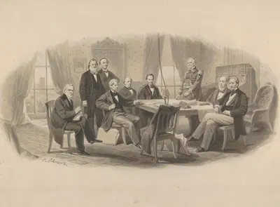 President Lincoln and His Cabinet by Christian Schussele — digital art print download