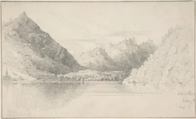 Lake of Thun looking North by Кларксон Стэнфилд — digital art print download