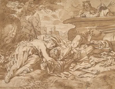 Pyramus and Thisbe by Cornelis Schut — digital art print download