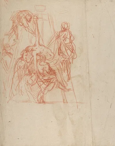 Study of the Descent from the Cross by Cornelis Schut — digital art print download