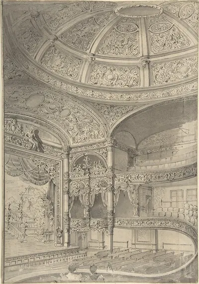 Interior of a theatre by David Roberts, 1796–1864 — digital art print download