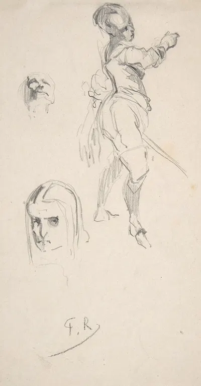 Figure study by Félicien Rops — digital art print download