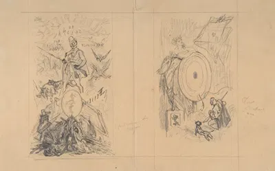 Cover designs for 'Ulenspiegel au Salon' by Félicien Rops — digital art print download
