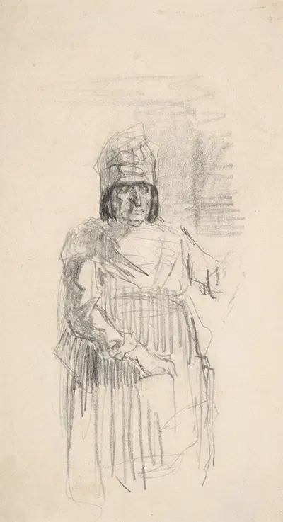 Study of a Figure with Headress by Félicien Rops — digital art print download