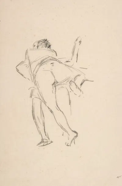 Study of two figures, one lunging at the other by Félicien Rops — digital art print download