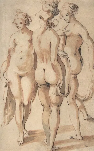 The Three Graces by Franz Schütz, 1600–1631 — digital art print download
