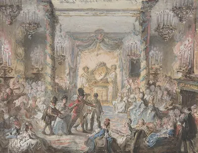 Theatrical Divertissement Offered at a Gala Evening Party by Габриэль де Сент-Обен — digital art print download