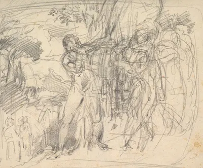 Compositional Study for 'Comus–The Measure' by George Richmond — digital art print download