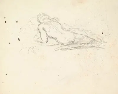 Reclining Male Nude by Джордж Ричмонд — digital art print download