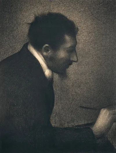 Aman-Jean (Portrait of Edmond François Aman-Jean) by Жорж Сёра — digital art print download